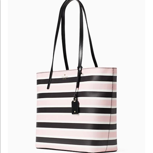 NWT-Kate Spade janie celebration stripe medium tot - Picture 3 of 6